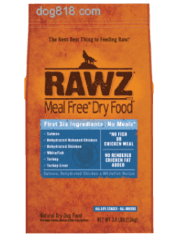 Rawz 無穀物三文魚, 脫水雞肉及白魚肉狗糧(低溫烘焙) 3.5LBS