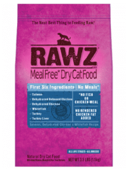 RAWZ  無穀物全貓糧 - 三文魚、脫水雞肉及白魚肉 3.5Lbs